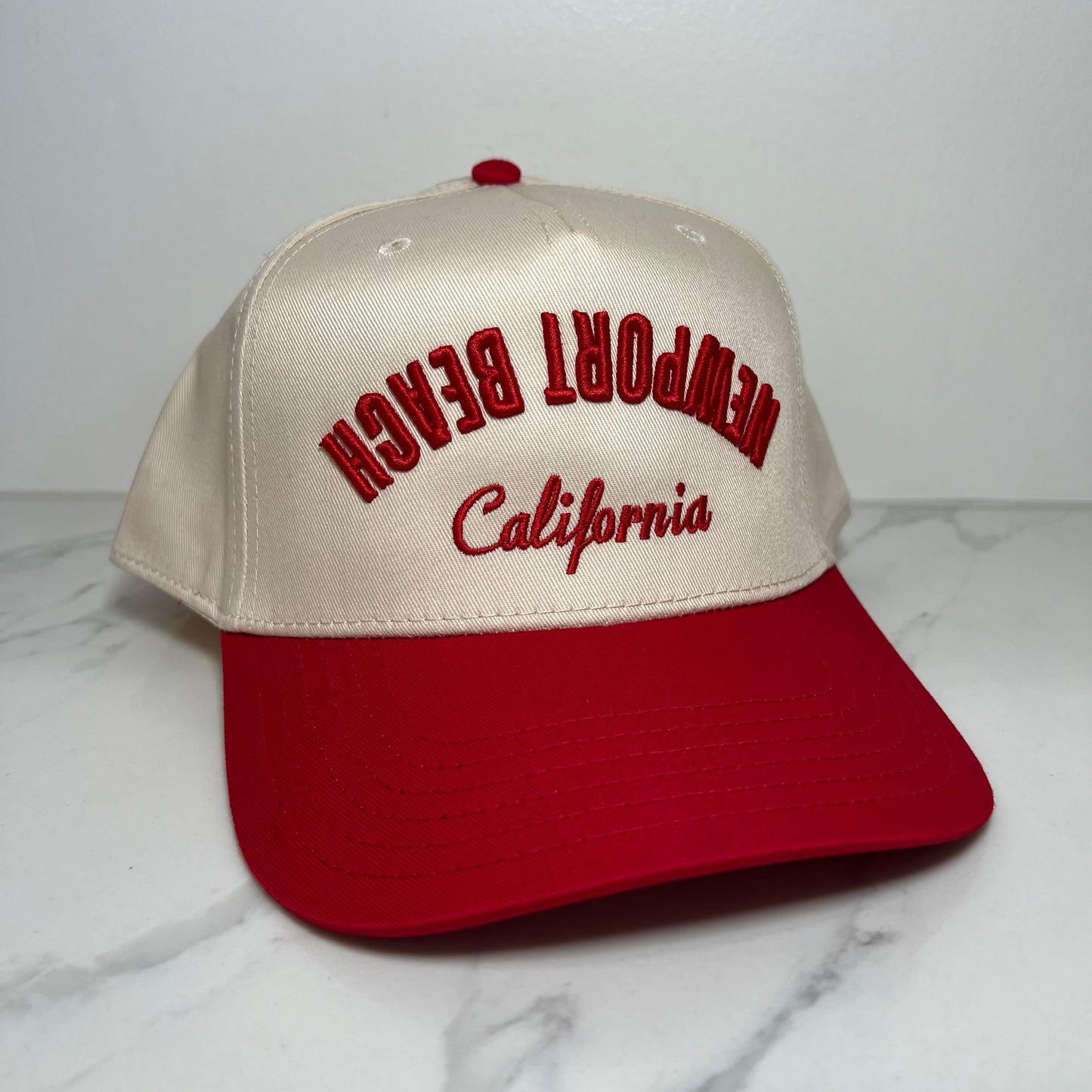 Newport Beach Trucker Hat - Red
