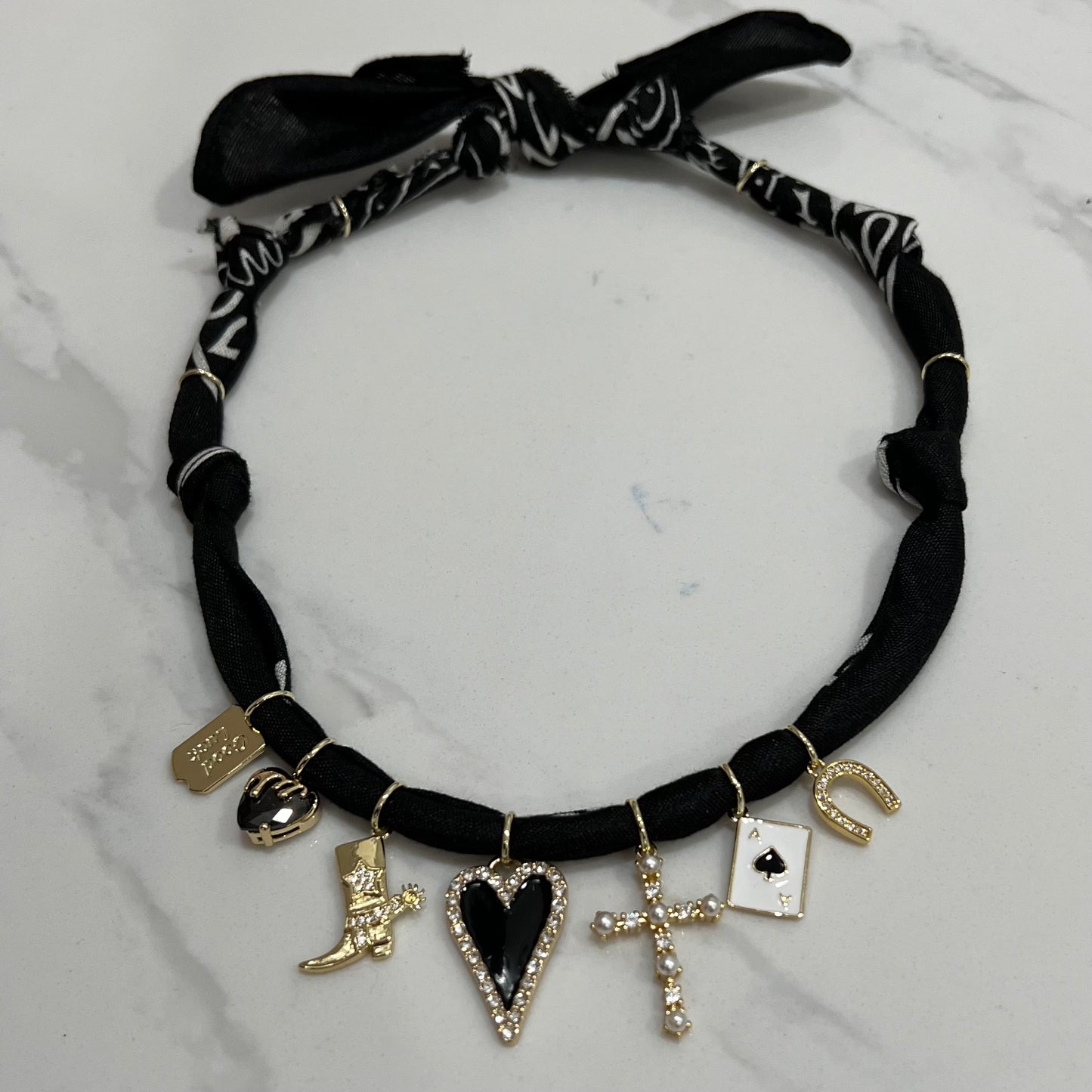 Vegas Bandana Necklace Black