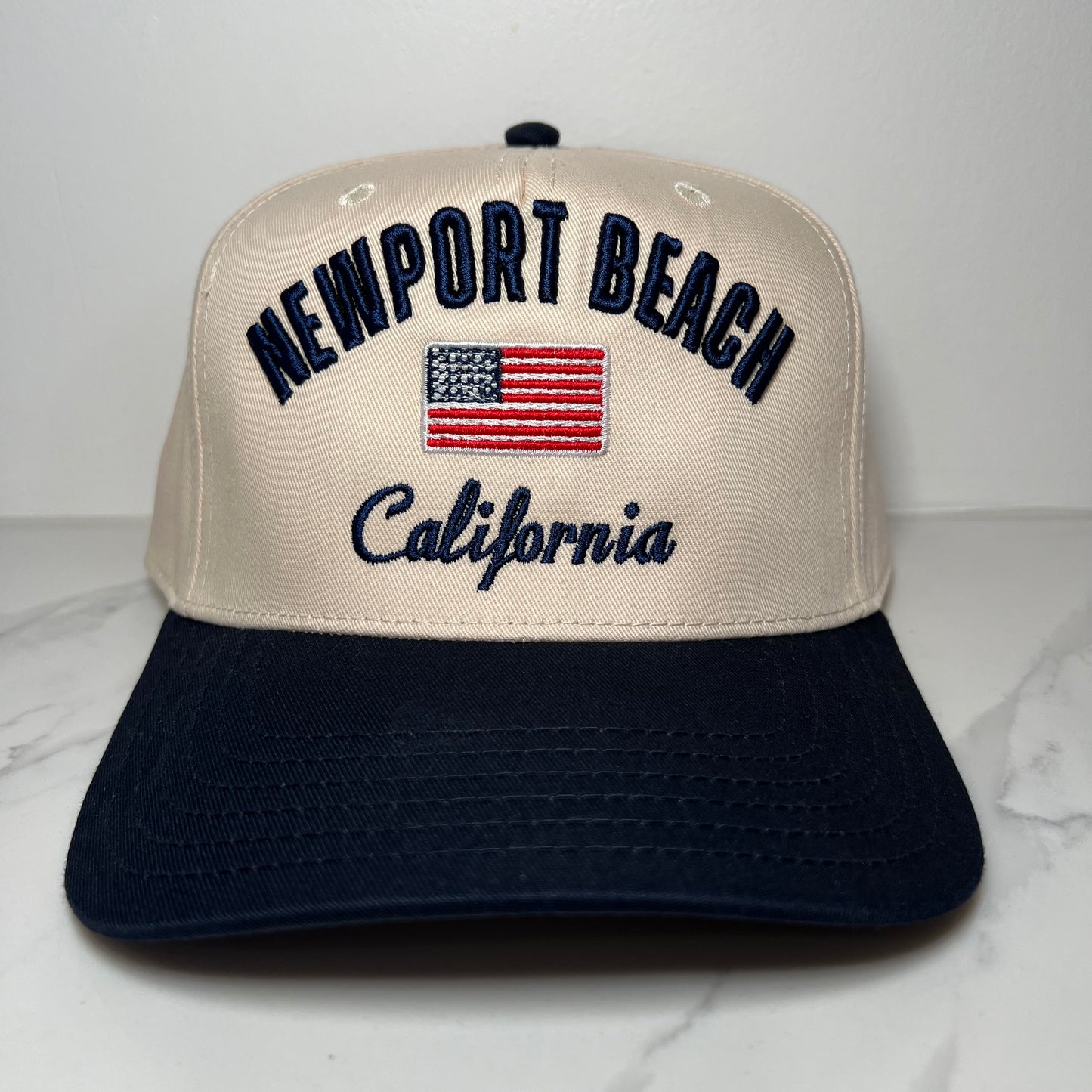 Newport Beach Trucker Hat - Flag