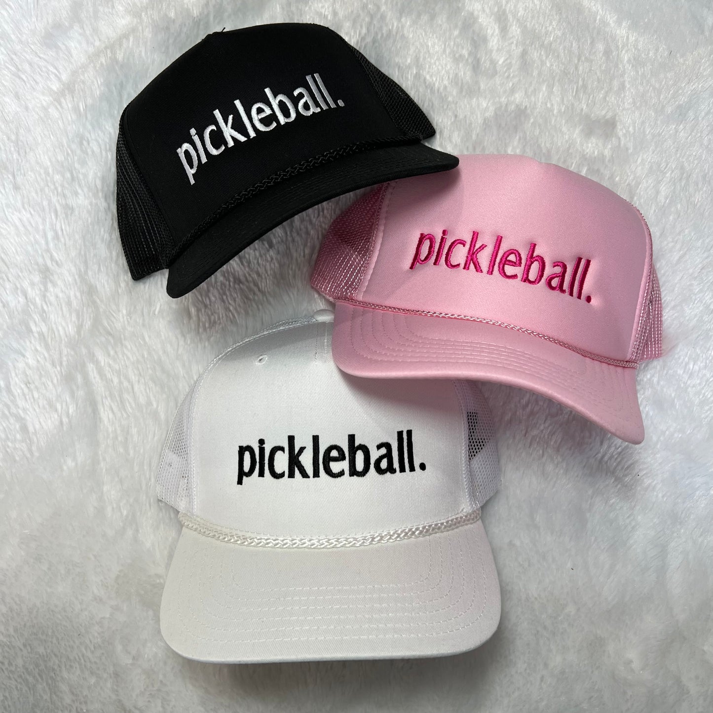 Pickleball. Trucker Hat Light Pink