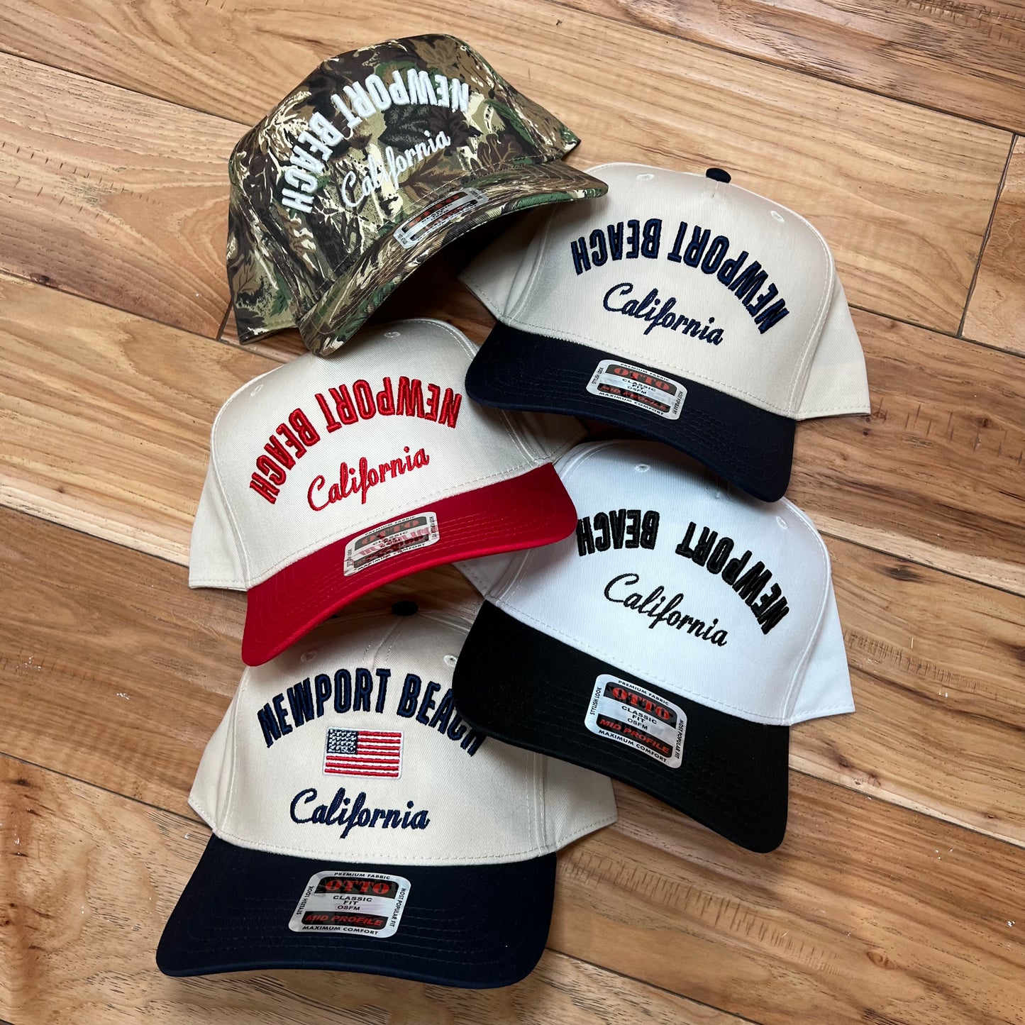 Newport Beach Trucker Hat - Flag