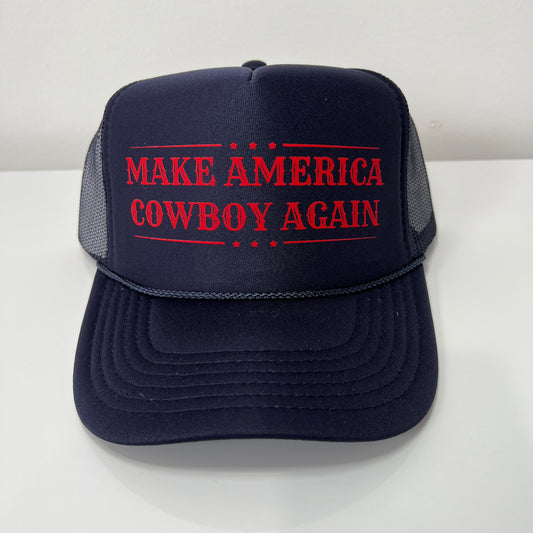 Make America Cowboy Again Navy Blue